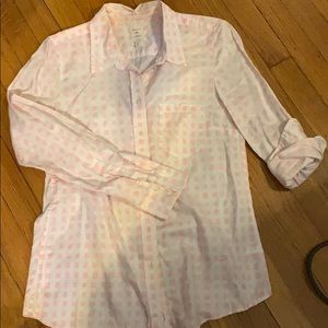 Gap blouse size small pink check
